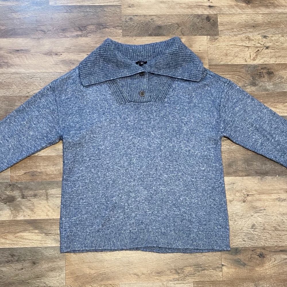 Talbots | Breton Button Collar Pullover Knit Swea… - image 3